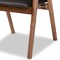 Baxton Studio Marcena Mid-Century Modern Black Imitation Leather Upholstered 2-Piece Wood Dining Chair Set Set of 2 188-11663-ZORO - alternate 3